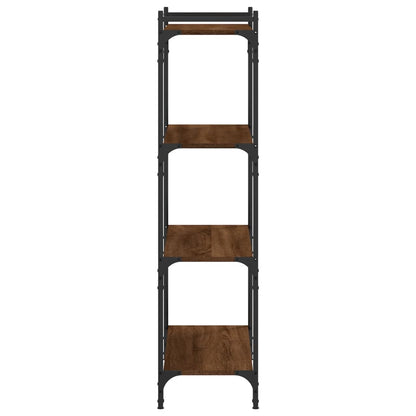 Bücherregal 4 Böden Braun Eiche-Optik 80x30x120cm Holzwerkstoff - Pazzar.ch