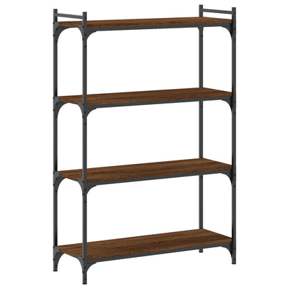 Bücherregal 4 Böden Braun Eiche-Optik 80x30x120cm Holzwerkstoff - Pazzar.ch
