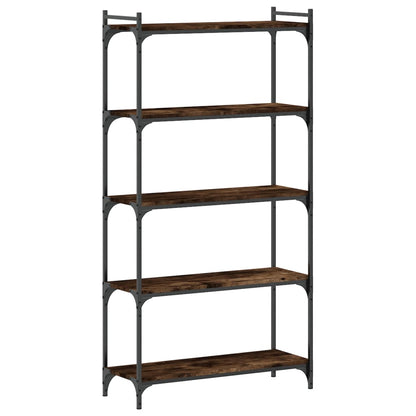 Bücherregal 5 Böden Räuchereiche 80x30x154 cm Holzwerkstoff - Pazzar.ch