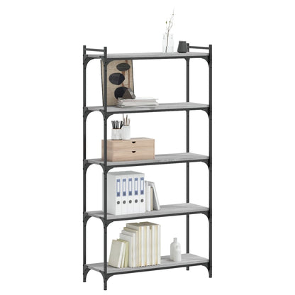 Bücherregal 5 Böden Grau Sonoma 80x30x154 cm Holzwerkstoff - Pazzar.ch
