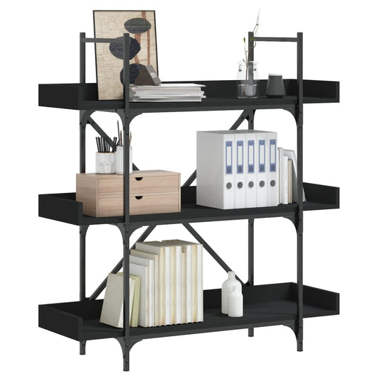 Bücherregal 3 Böden Schwarz 100x33x108,5 cm Holzwerkstoff - Pazzar.ch