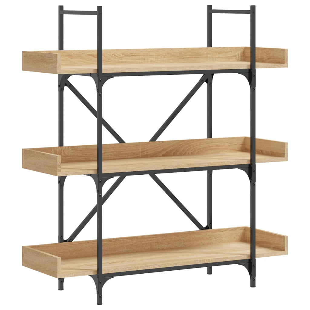 Bücherregal 3 Böden Sonoma-Eiche 100x33x108,5 cm Holzwerkstoff - Pazzar.ch