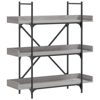 Bücherregal 3 Böden Grau Sonoma 100x33x108,5 cm Holzwerkstoff - Pazzar.ch