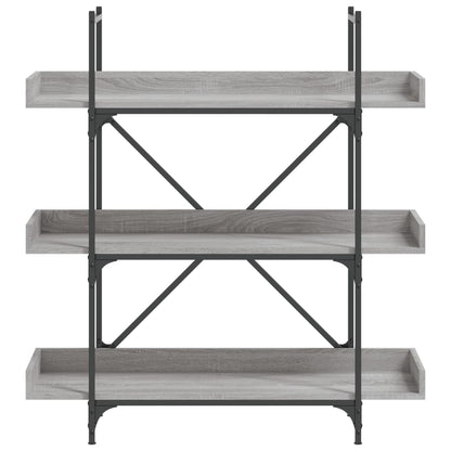 Bücherregal 3 Böden Grau Sonoma 100x33x108,5 cm Holzwerkstoff - Pazzar.ch
