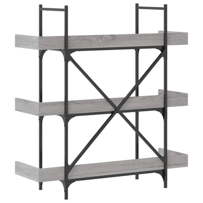 Bücherregal 3 Böden Grau Sonoma 100x33x108,5 cm Holzwerkstoff - Pazzar.ch