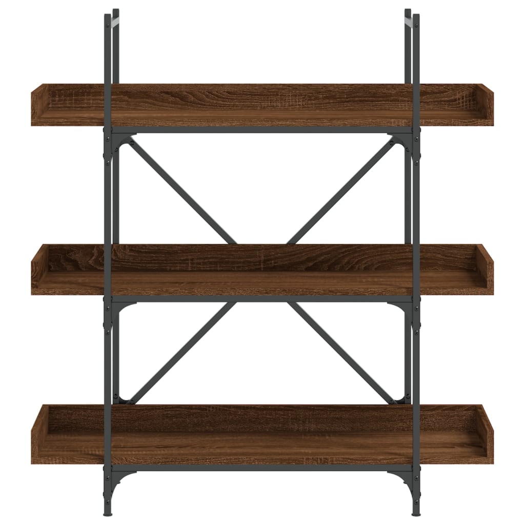 Bücherregal 3 Böden Braun Eichen-Optik 100x33x108,5 cm - Pazzar.ch