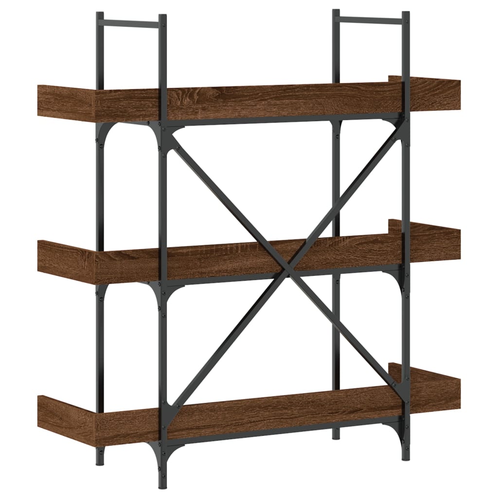 Bücherregal 3 Böden Braun Eichen-Optik 100x33x108,5 cm - Pazzar.ch