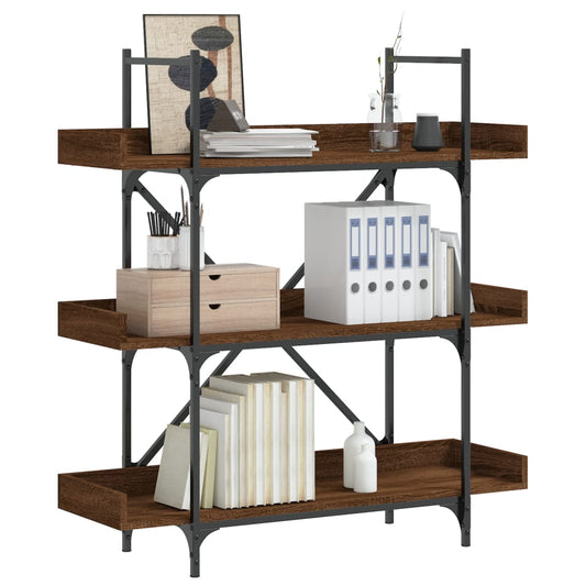 Bücherregal 3 Böden Braun Eichen-Optik 100x33x108,5 cm - Pazzar.ch