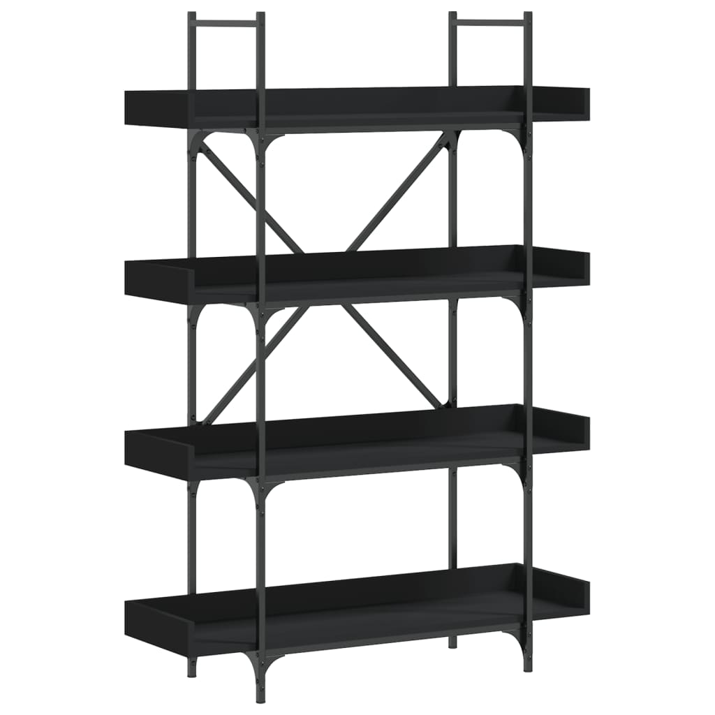 Bücherregal 4 Böden Schwarz 100x33x145,5 cm Holzwerkstoff - Pazzar.ch