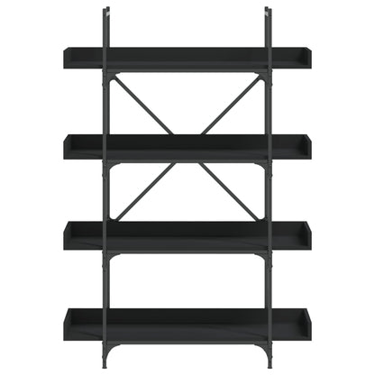 Bücherregal 4 Böden Schwarz 100x33x145,5 cm Holzwerkstoff - Pazzar.ch