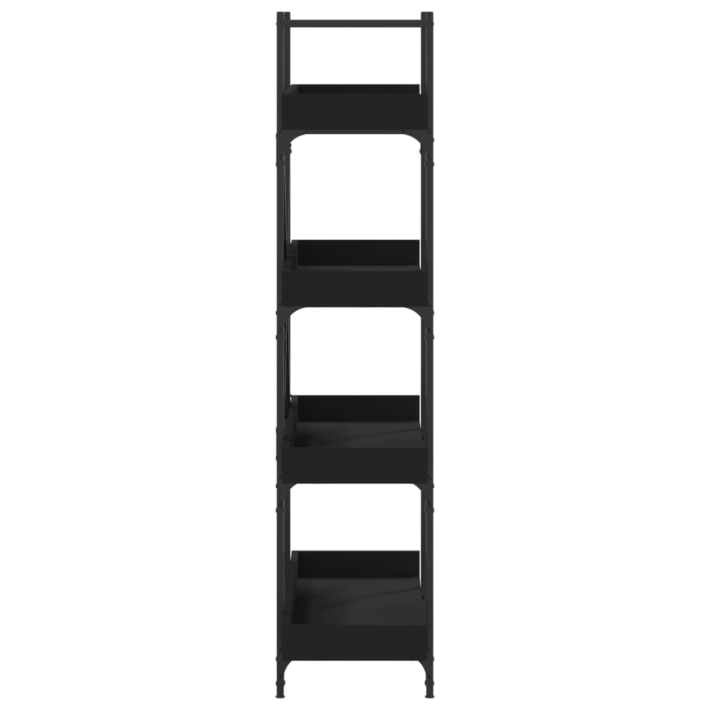 Bücherregal 4 Böden Schwarz 100x33x145,5 cm Holzwerkstoff - Pazzar.ch