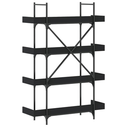 Bücherregal 4 Böden Schwarz 100x33x145,5 cm Holzwerkstoff - Pazzar.ch