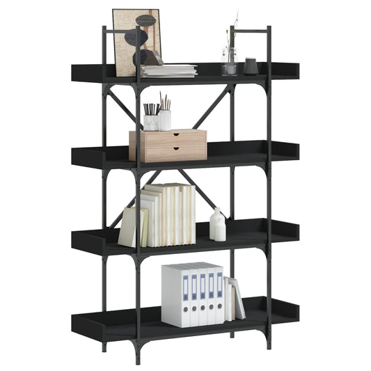 Bücherregal 4 Böden Schwarz 100x33x145,5 cm Holzwerkstoff - Pazzar.ch