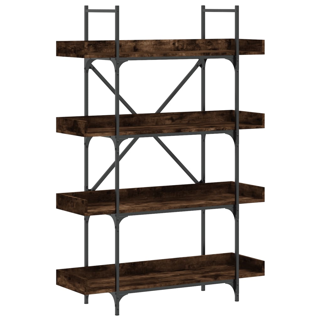 Bücherregal 4 Böden Räuchereiche 100x33x145,5 cm Holzwerkstoff - Pazzar.ch