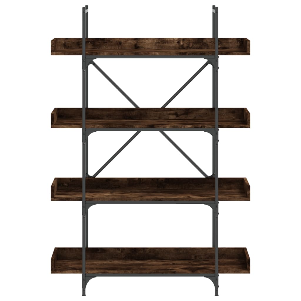 Bücherregal 4 Böden Räuchereiche 100x33x145,5 cm Holzwerkstoff - Pazzar.ch
