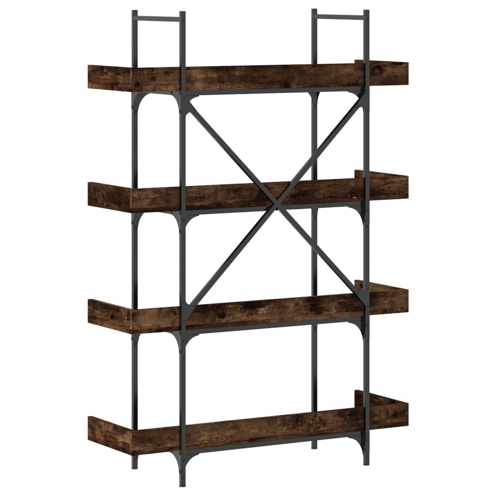 Bücherregal 4 Böden Räuchereiche 100x33x145,5 cm Holzwerkstoff - Pazzar.ch