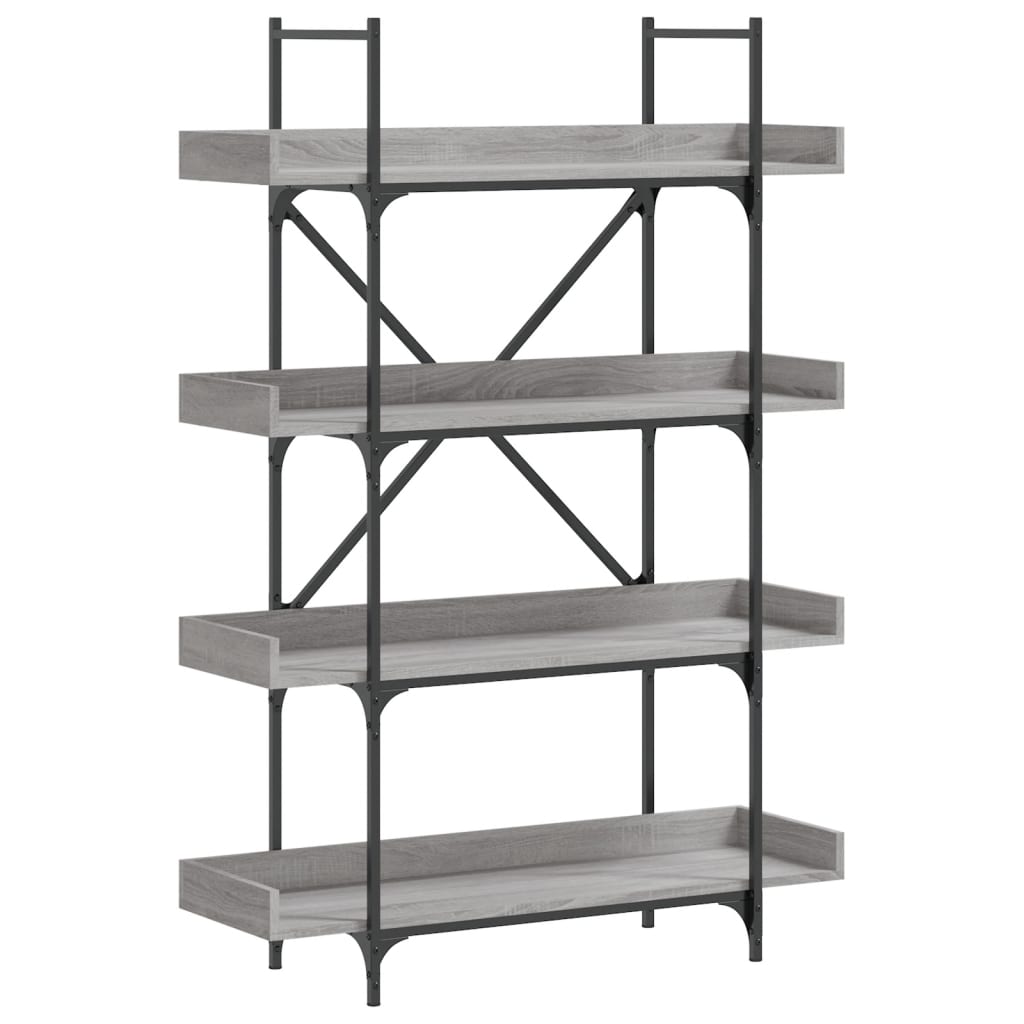 Bücherregal 4 Böden Grau Sonoma 100x33x145,5 cm Holzwerkstoff - Pazzar.ch