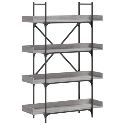 Bücherregal 4 Böden Grau Sonoma 100x33x145,5 cm Holzwerkstoff - Pazzar.ch