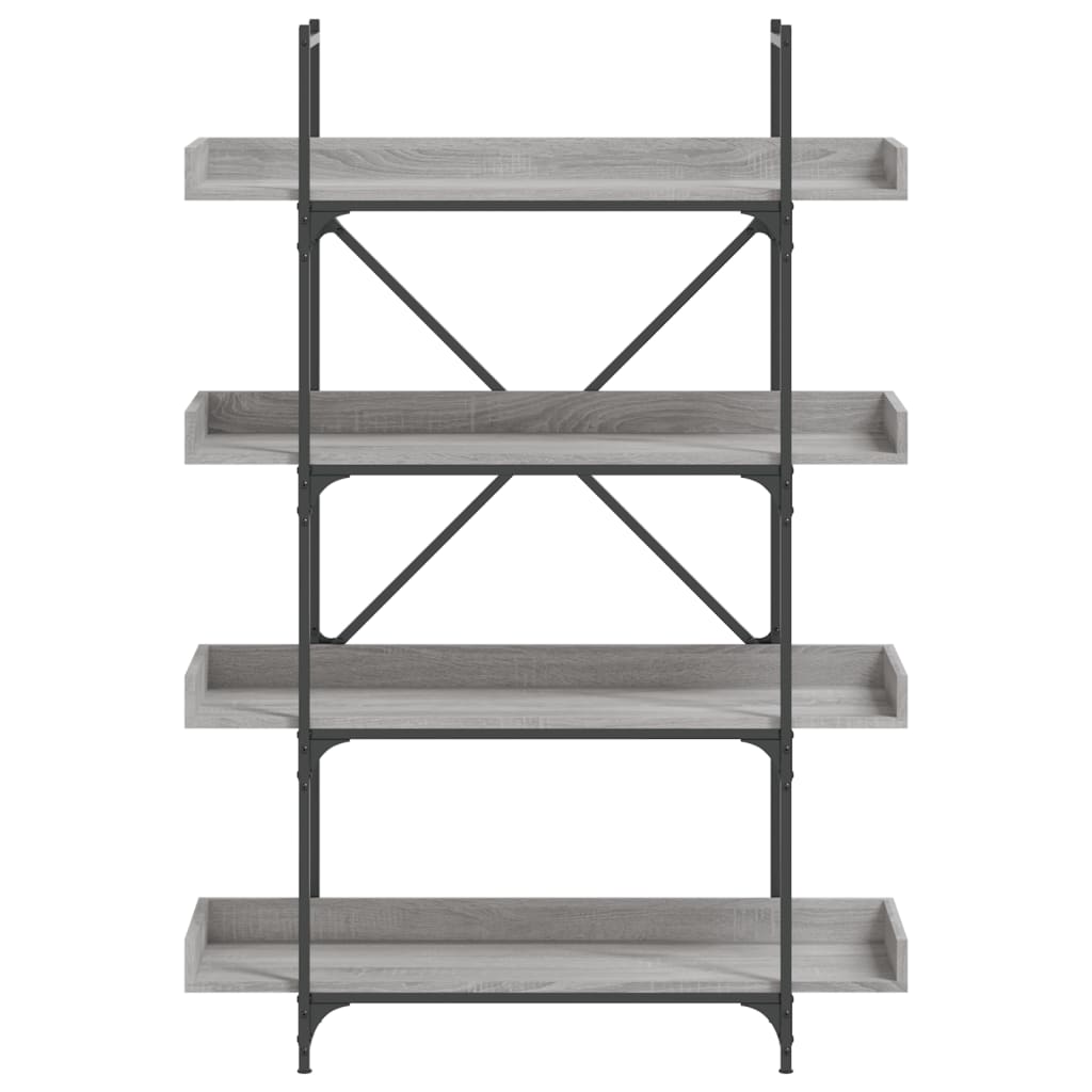 Bücherregal 4 Böden Grau Sonoma 100x33x145,5 cm Holzwerkstoff - Pazzar.ch