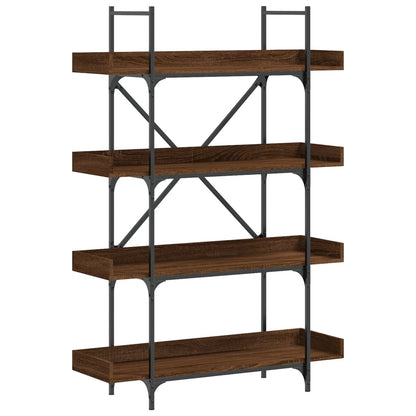 Bücherregal 4 Böden Braun Eiche-Optik 100x33x145,5 cm - Pazzar.ch