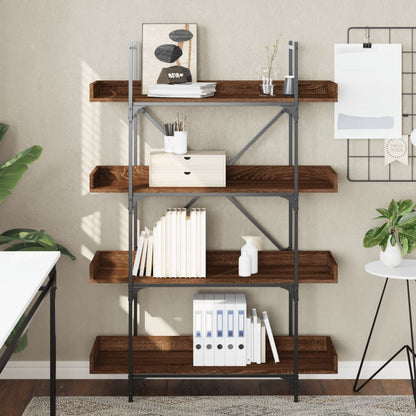Bücherregal 4 Böden Braun Eiche-Optik 100x33x145,5 cm - Pazzar.ch