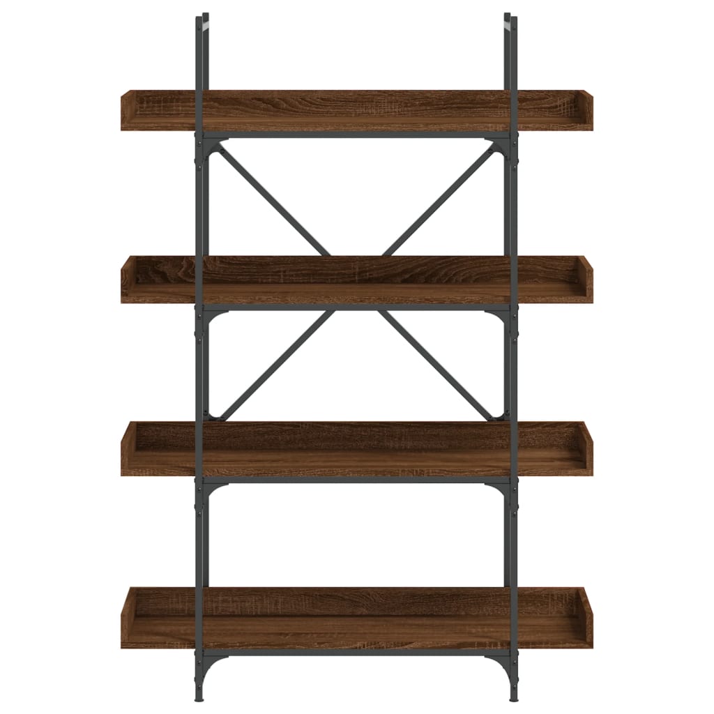 Bücherregal 4 Böden Braun Eiche-Optik 100x33x145,5 cm - Pazzar.ch