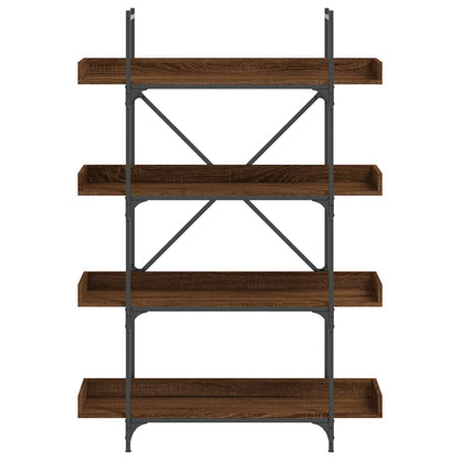 Bücherregal 4 Böden Braun Eiche-Optik 100x33x145,5 cm - Pazzar.ch