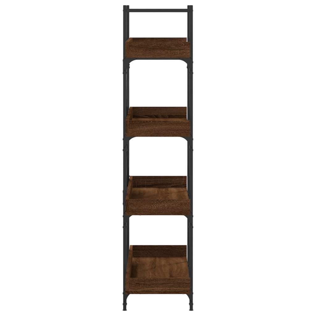 Bücherregal 4 Böden Braun Eiche-Optik 100x33x145,5 cm - Pazzar.ch