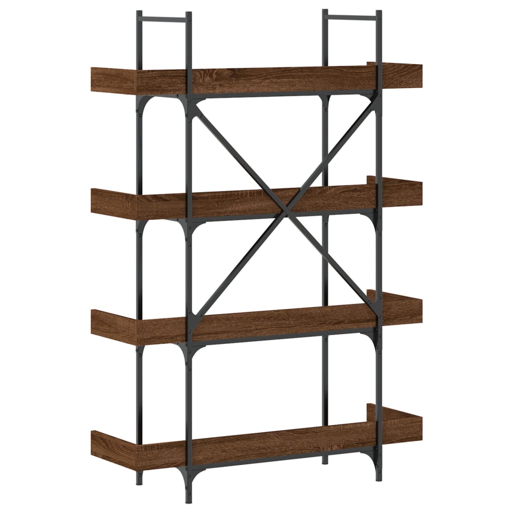 Bücherregal 4 Böden Braun Eiche-Optik 100x33x145,5 cm - Pazzar.ch