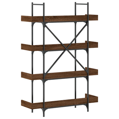 Bücherregal 4 Böden Braun Eiche-Optik 100x33x145,5 cm - Pazzar.ch