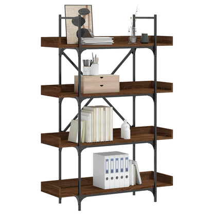 Bücherregal 4 Böden Braun Eiche-Optik 100x33x145,5 cm - Pazzar.ch