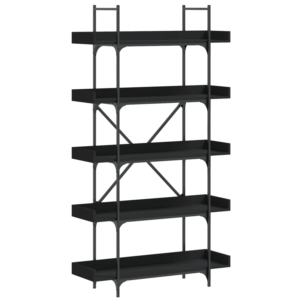 Bücherregal 5 Böden Schwarz 100x33x180,5 cm Holzwerkstoff - Pazzar.ch