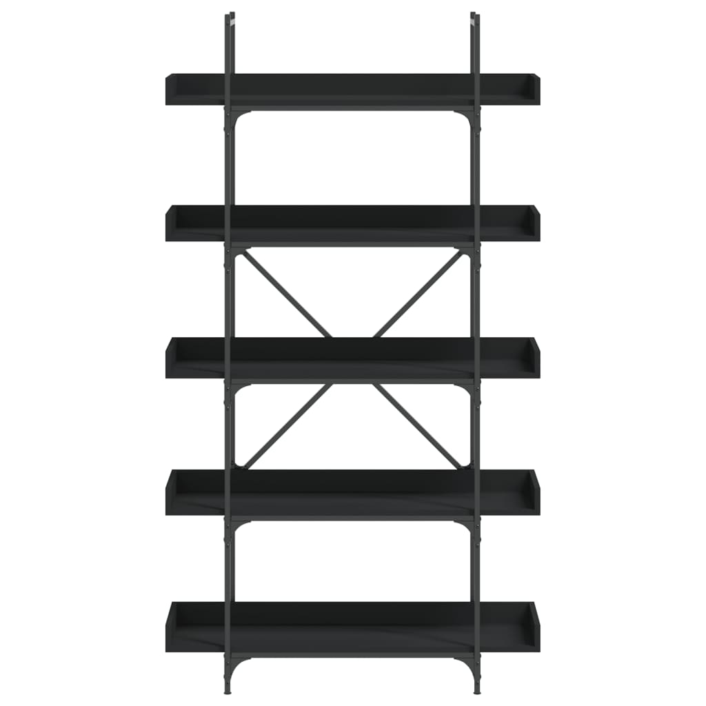 Bücherregal 5 Böden Schwarz 100x33x180,5 cm Holzwerkstoff - Pazzar.ch