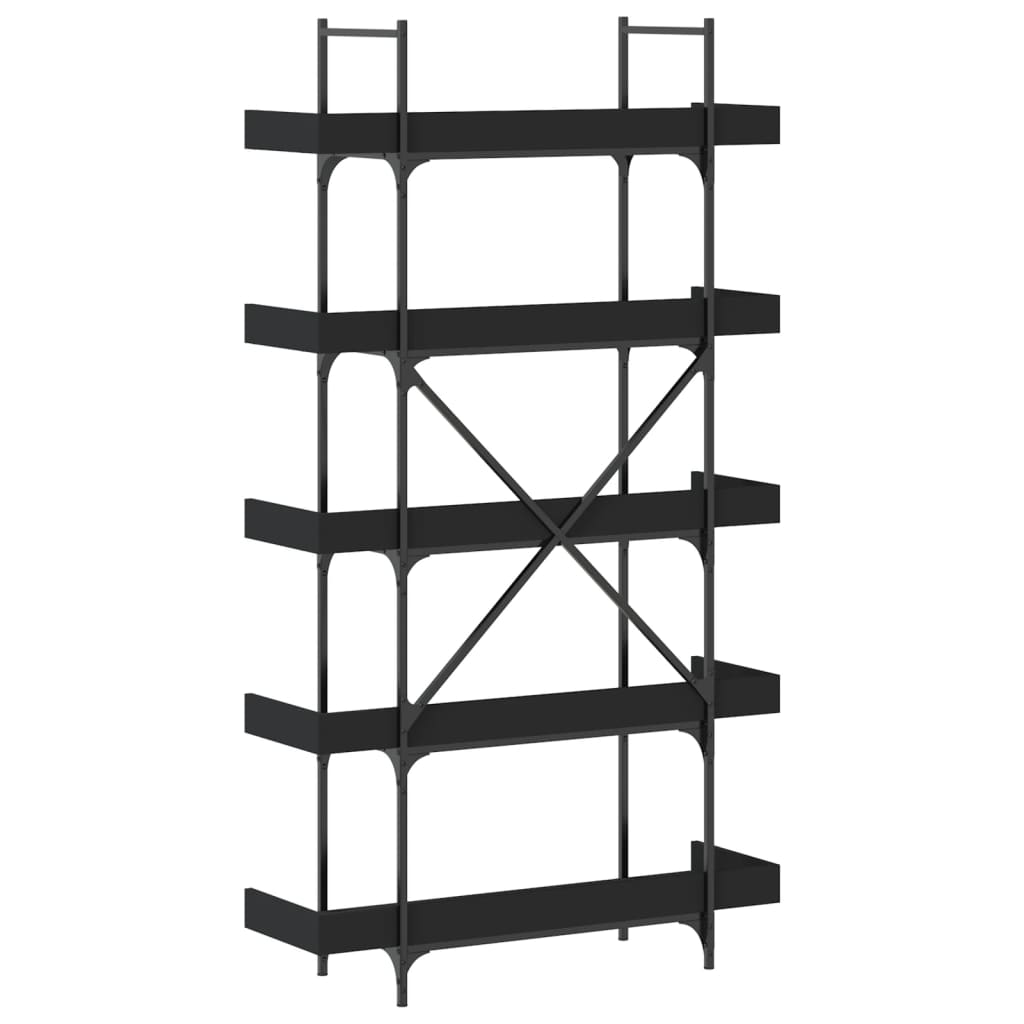 Bücherregal 5 Böden Schwarz 100x33x180,5 cm Holzwerkstoff - Pazzar.ch