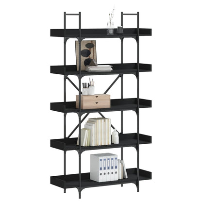 Bücherregal 5 Böden Schwarz 100x33x180,5 cm Holzwerkstoff - Pazzar.ch