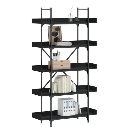 Bücherregal 5 Böden Schwarz 100x33x180,5 cm Holzwerkstoff - Pazzar.ch