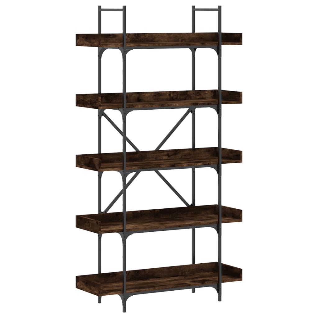 Bücherregal 5 Böden Räuchereiche 100x33x180,5 cm Holzwerkstoff - Pazzar.ch