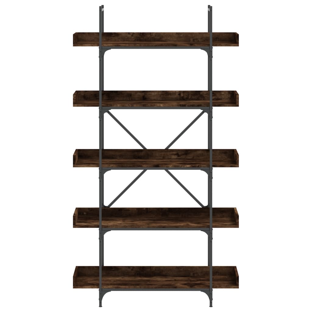 Bücherregal 5 Böden Räuchereiche 100x33x180,5 cm Holzwerkstoff - Pazzar.ch
