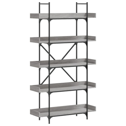 Bücherregal 5 Böden Grau Sonoma 100x33x180,5 cm Holzwerkstoff - Pazzar.ch
