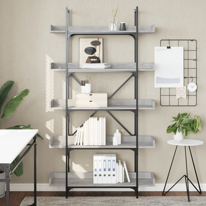 Bücherregal 5 Böden Grau Sonoma 100x33x180,5 cm Holzwerkstoff - Pazzar.ch