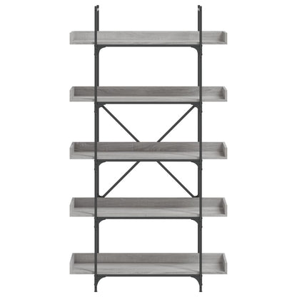 Bücherregal 5 Böden Grau Sonoma 100x33x180,5 cm Holzwerkstoff - Pazzar.ch