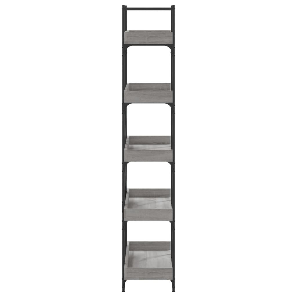 Bücherregal 5 Böden Grau Sonoma 100x33x180,5 cm Holzwerkstoff - Pazzar.ch