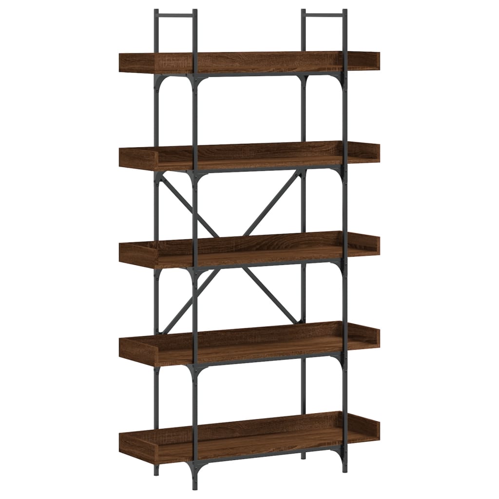 Bücherregal 5 Böden Braun Eiche-Optik 100x33x180,5 cm - Pazzar.ch