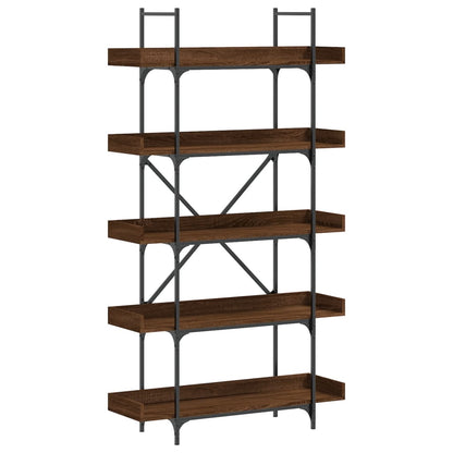 Bücherregal 5 Böden Braun Eiche-Optik 100x33x180,5 cm - Pazzar.ch