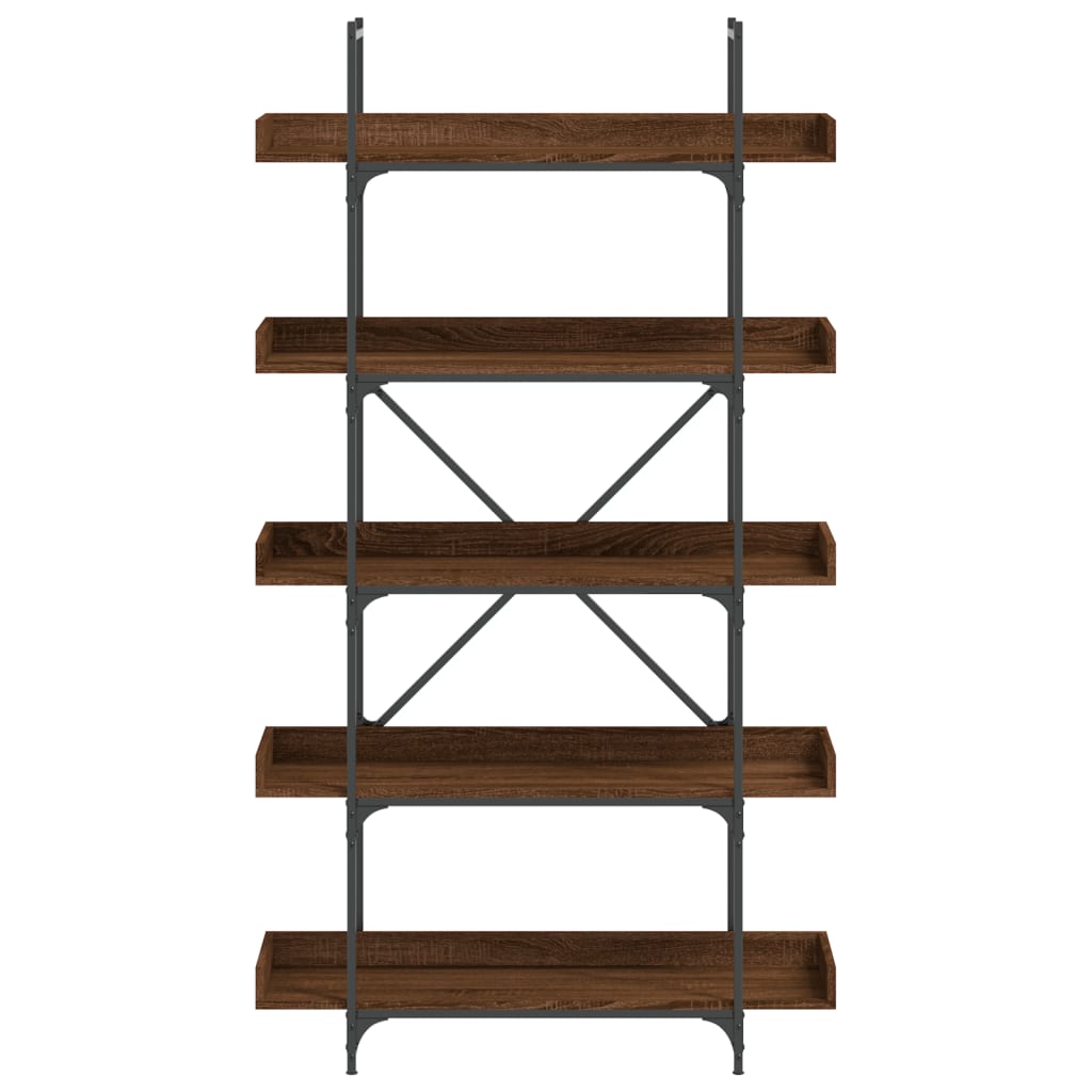 Bücherregal 5 Böden Braun Eiche-Optik 100x33x180,5 cm - Pazzar.ch