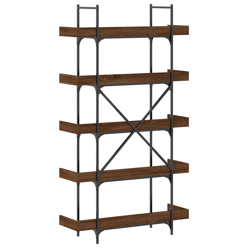Bücherregal 5 Böden Braun Eiche-Optik 100x33x180,5 cm - Pazzar.ch