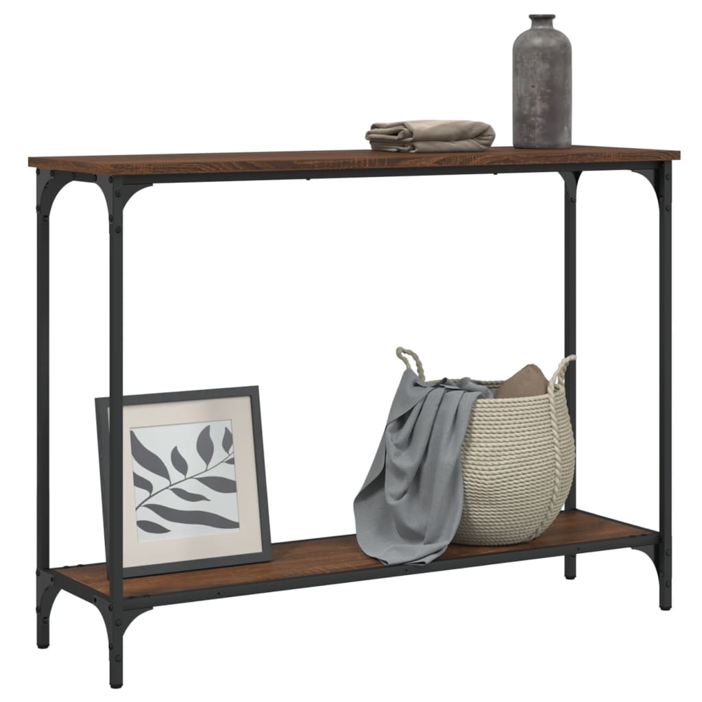 Konsolentisch Braun Eichen-Optik 101x30,5x75 cm Holzwerkstoff - Pazzar.ch