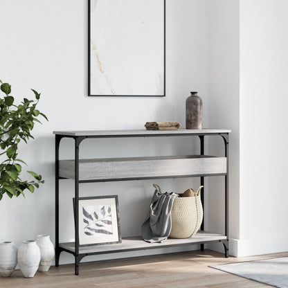 Konsolentisch mit Ablage Grau Sonoma 100x29x75cm Holzwerkstoff - Pazzar.ch