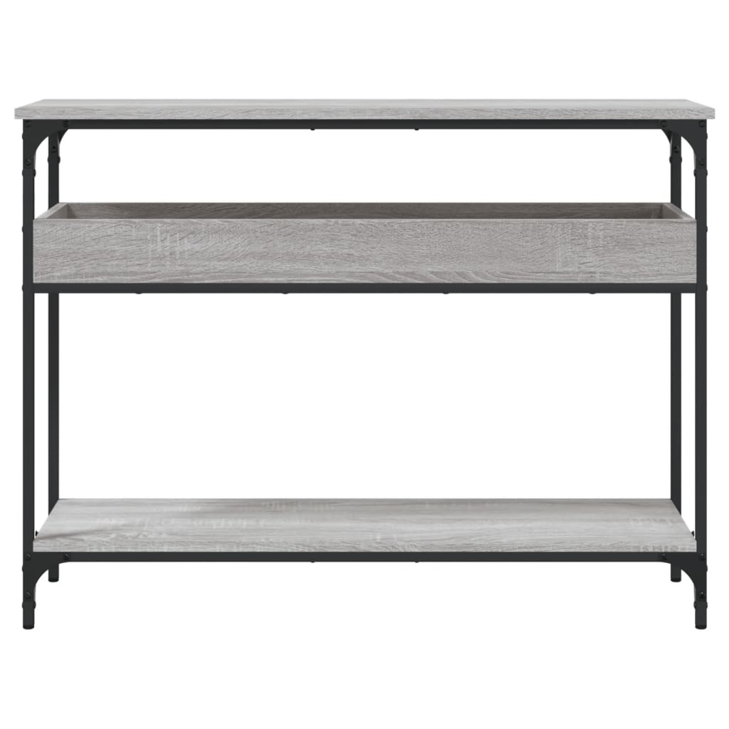 Konsolentisch mit Ablage Grau Sonoma 100x29x75cm Holzwerkstoff - Pazzar.ch