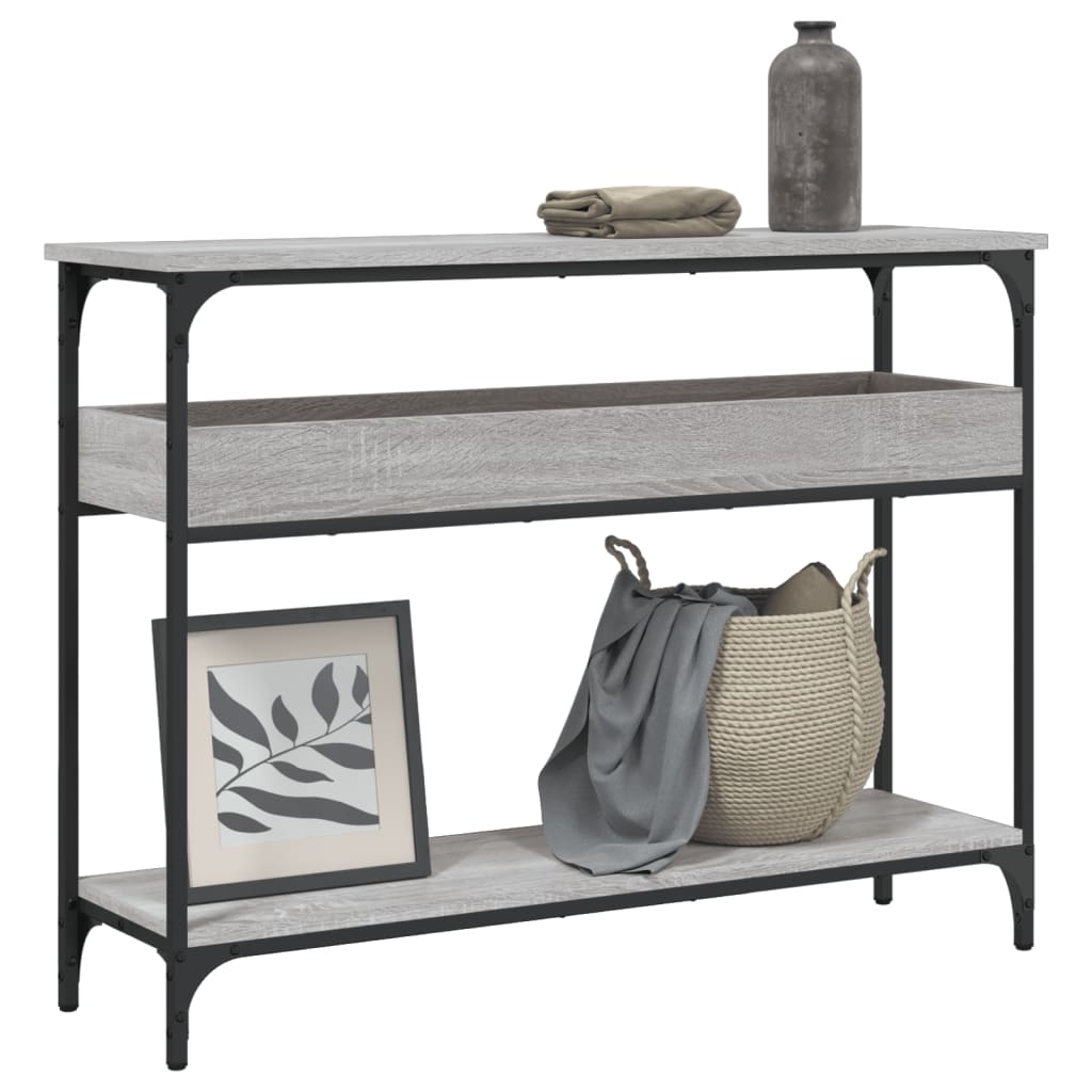 Konsolentisch mit Ablage Grau Sonoma 100x29x75cm Holzwerkstoff - Pazzar.ch